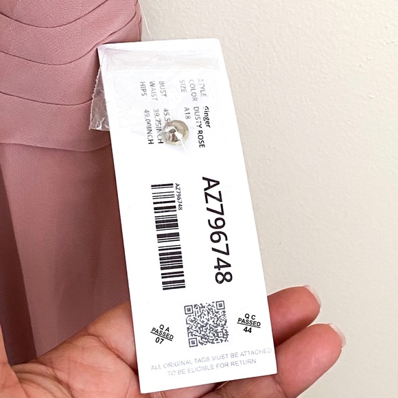 AZAZIE Long Flowy Pleated Chest Bridesmaid Dress - Picture 12 of 15